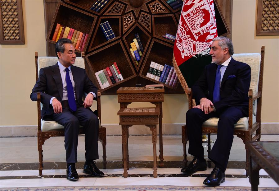 AFGHANISTAN-KABUL-CHIEF EXECUTIVE-CHINA-WANG YI-MEETING