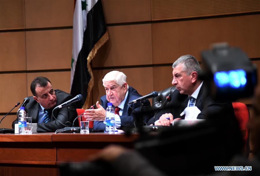 SYRIA-DAMASCUS-FM-CONFERENCE