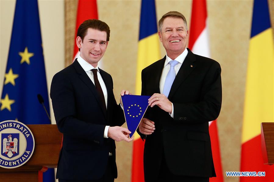 ROMANIA-BUCHAREST-IOHANNIS-AUSTRIA-EU PRESIDENCY