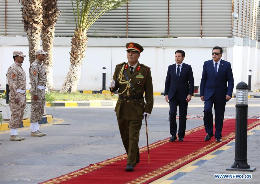LIBYA-ITALY-PRIME MINISTERS-MEETING