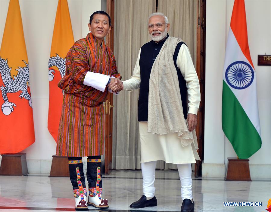 INDIA-NEW DELHI-BHUTAN-PM-MEETING