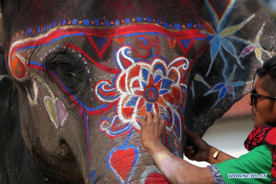 NEPAL-CHITWAN-ELEPHANT FESTIVAL-BEAUTY CONTEST