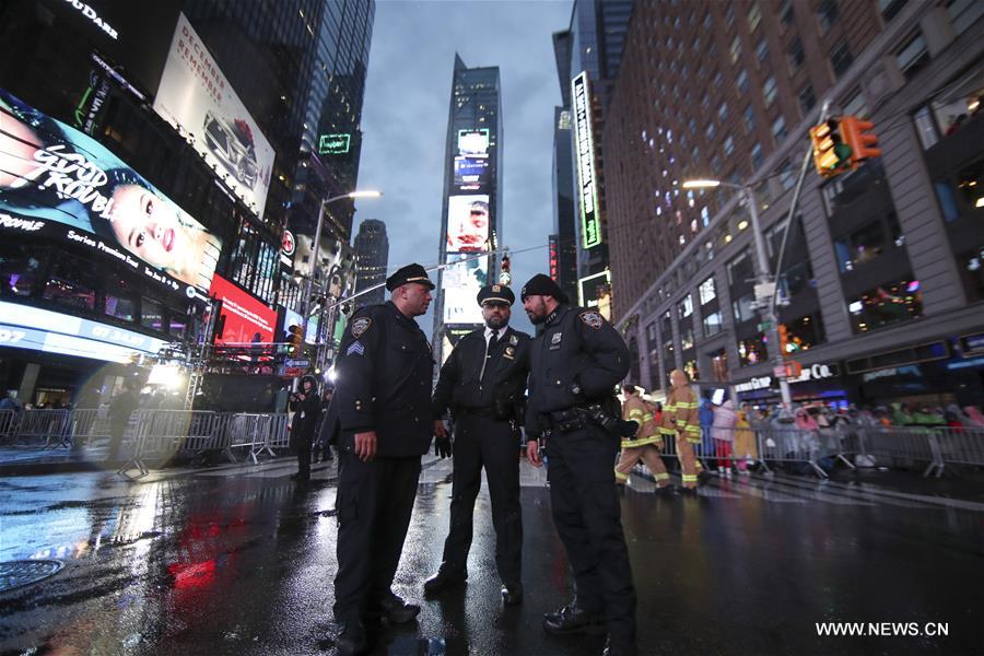 U.S.-NEW YORK-TIMES SQUARE-NEW YEAR CELEBRATION