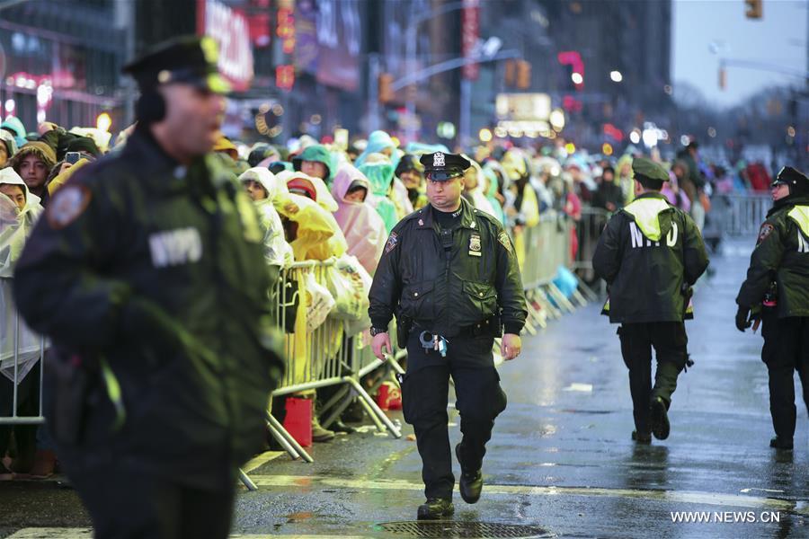 U.S.-NEW YORK-TIMES SQUARE-NEW YEAR CELEBRATION