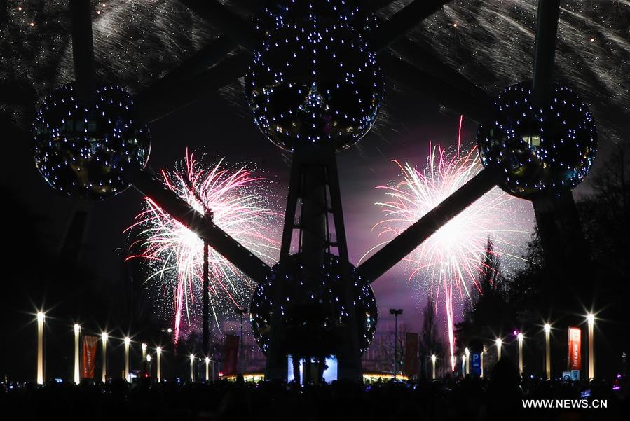 BELGIUM-BRUSSELS-ATOMIUM-NEW YEAR