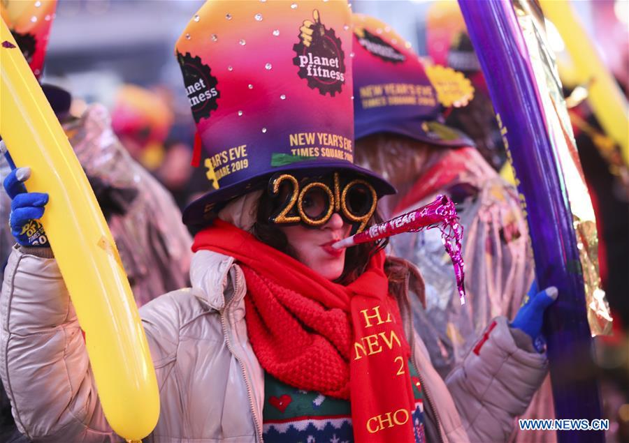 U.S.-NEW YORK-TIMES SQUARE-NEW YEAR CELEBRATION