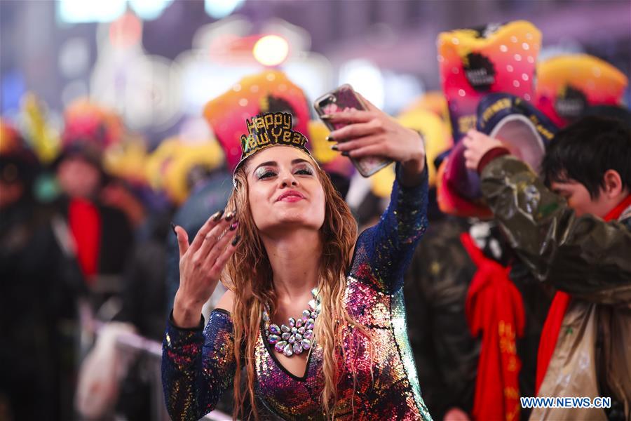 U.S.-NEW YORK-TIMES SQUARE-NEW YEAR CELEBRATION