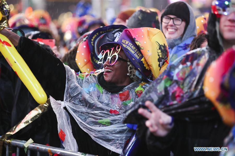 U.S.-NEW YORK-TIMES SQUARE-NEW YEAR CELEBRATION