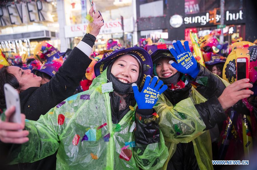 U.S.-NEW YORK-TIMES SQUARE-NEW YEAR CELEBRATION