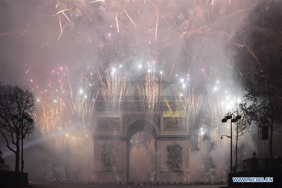 FRANCE-PARIS-NEW YEAR-TRIUMPHAL ARCH-PROJECTION AND FIREWORK SHOW
