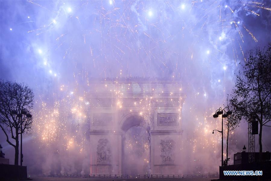 FRANCE-PARIS-NEW YEAR-TRIUMPHAL ARCH-PROJECTION AND FIREWORK SHOW