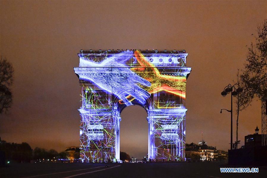 FRANCE-PARIS-NEW YEAR-TRIUMPHAL ARCH-PROJECTION AND FIREWORK SHOW