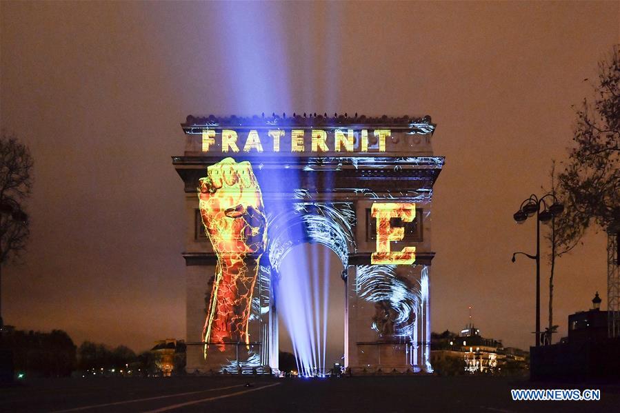FRANCE-PARIS-NEW YEAR-TRIUMPHAL ARCH-PROJECTION AND FIREWORK SHOW