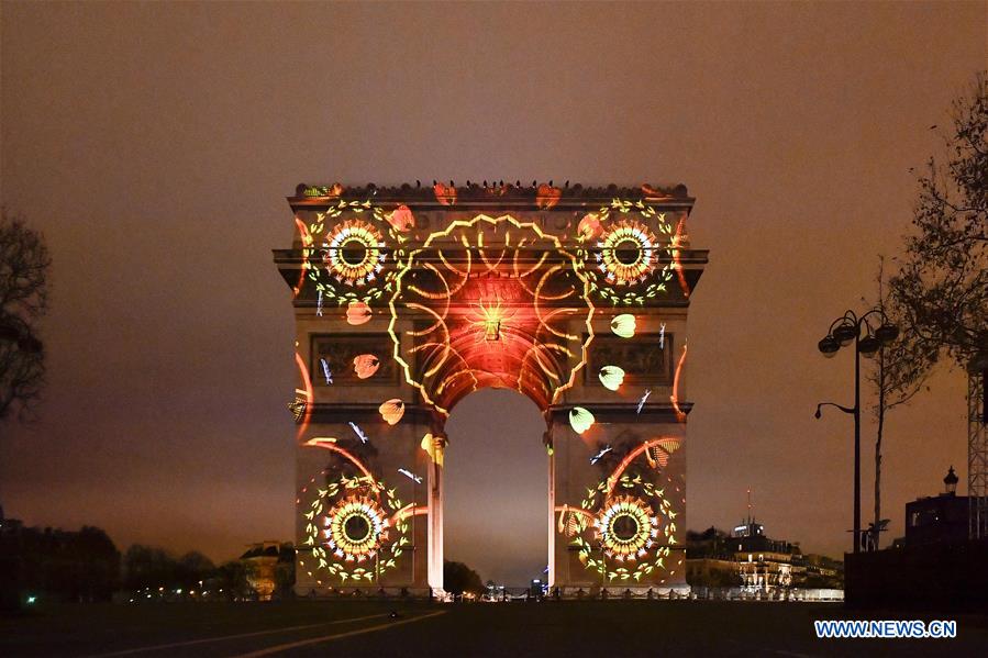 FRANCE-PARIS-NEW YEAR-TRIUMPHAL ARCH-PROJECTION AND FIREWORK SHOW