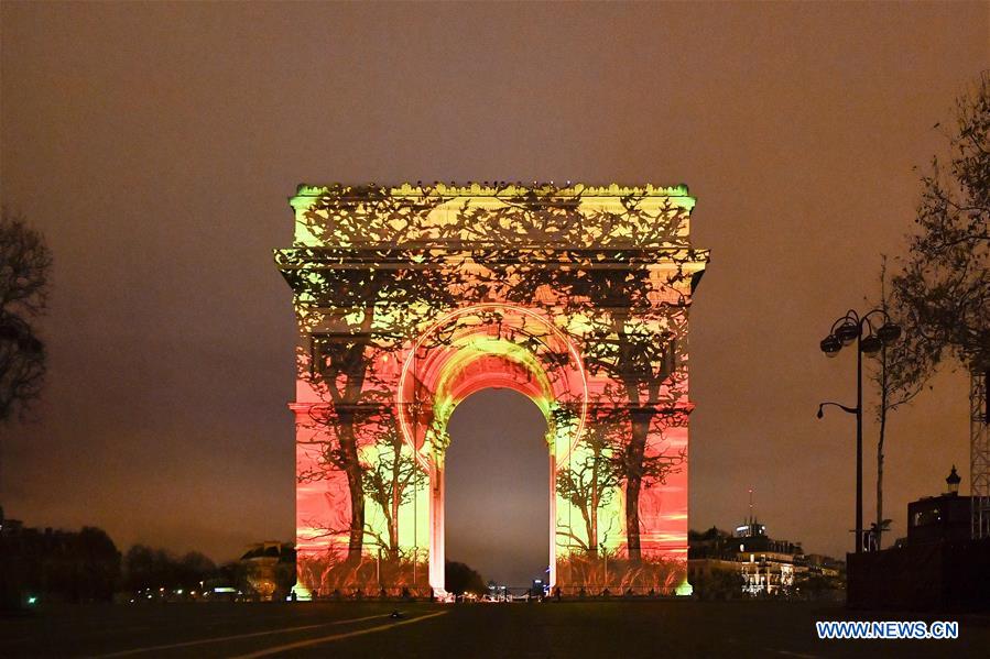 FRANCE-PARIS-NEW YEAR-TRIUMPHAL ARCH-PROJECTION AND FIREWORK SHOW