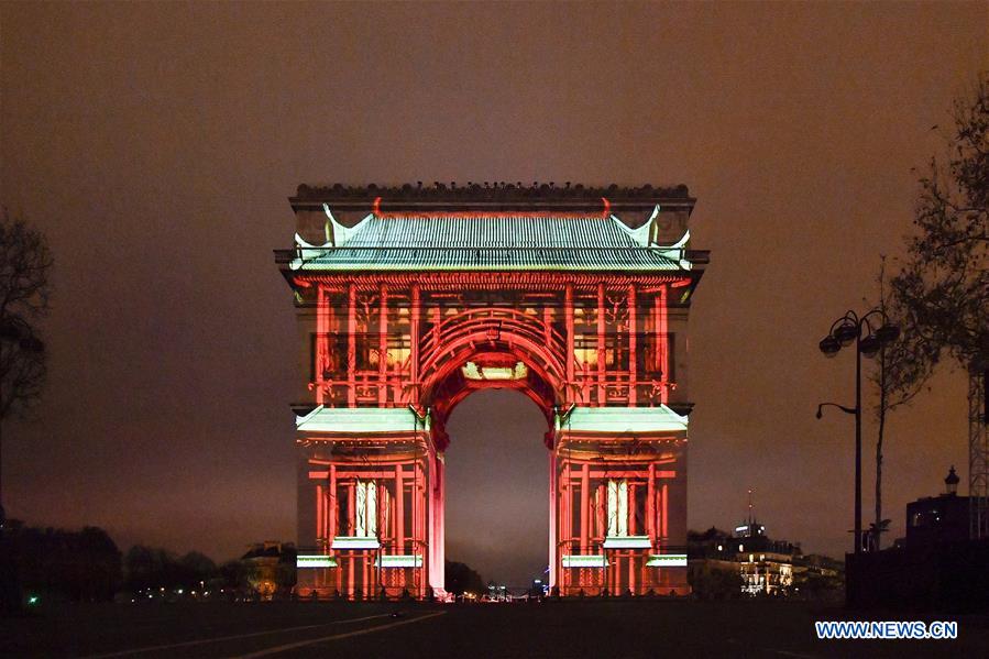 FRANCE-PARIS-NEW YEAR-TRIUMPHAL ARCH-PROJECTION AND FIREWORK SHOW