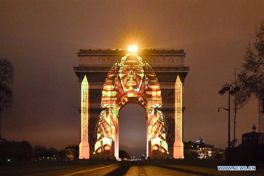 FRANCE-PARIS-NEW YEAR-TRIUMPHAL ARCH-PROJECTION AND FIREWORK SHOW