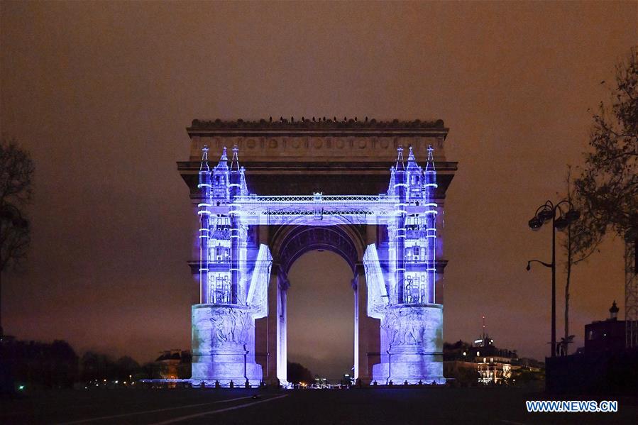 FRANCE-PARIS-NEW YEAR-TRIUMPHAL ARCH-PROJECTION AND FIREWORK SHOW