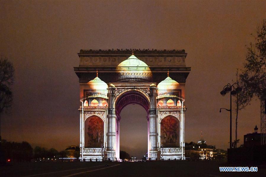 FRANCE-PARIS-NEW YEAR-TRIUMPHAL ARCH-PROJECTION AND FIREWORK SHOW