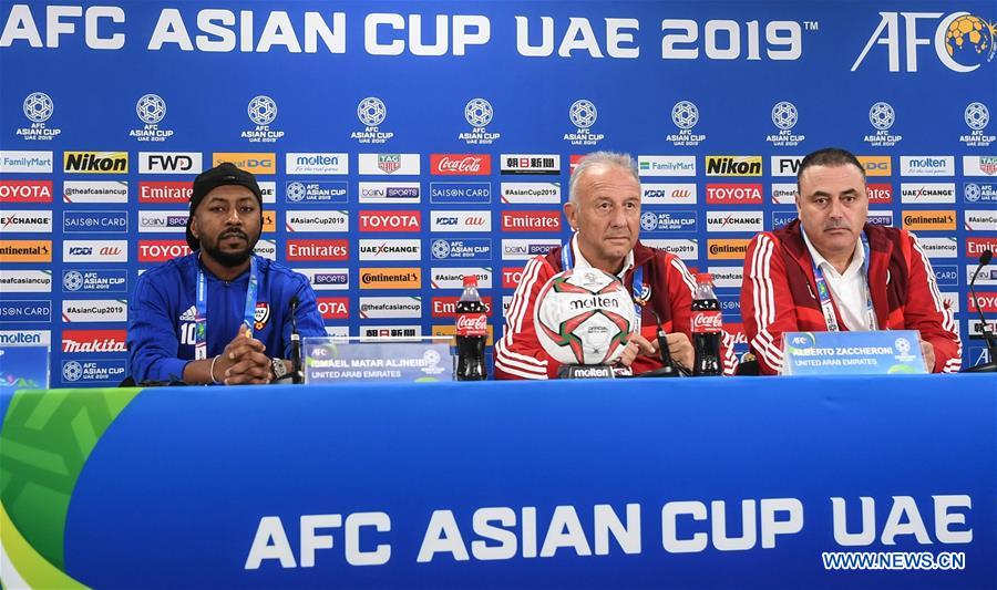 (SP)UAE-ABU DHABI-SOCCER-AFC ASIAN CUP-UAE-PRESS CONFERENCE