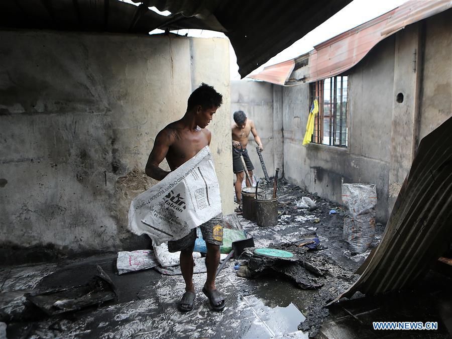 THE PHILIPPINES-QUEZON CITY-FIRE-AFTERMATH
