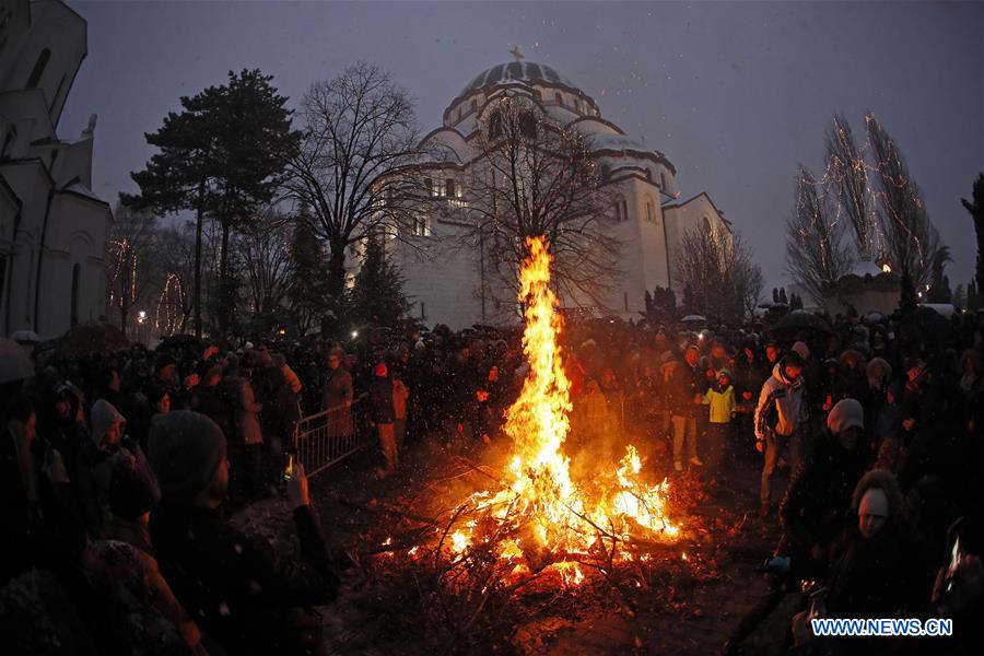 SERBIA-BELGRADE-ORTHODOX-CHRISTMAS EVE