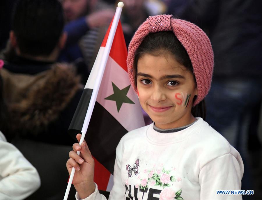 (SP)SYRIA-DAMASCUS-ASIAN CUP-CHEERING