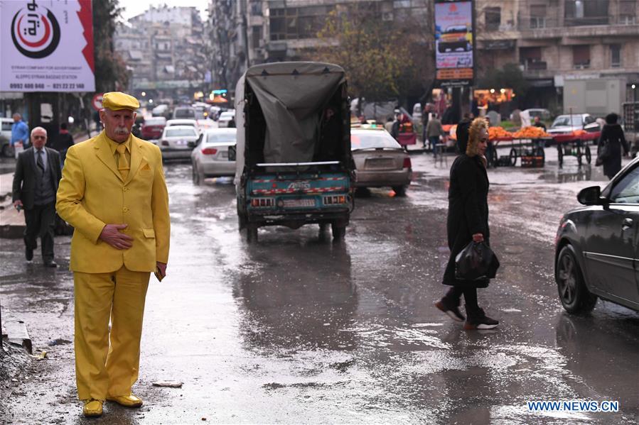 SYRIA-ALEPPO-YELLOW MAN