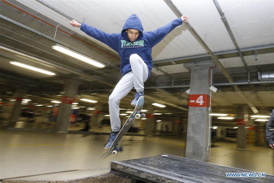 POLAND-WARSAW-WINTER SKATEPARK
