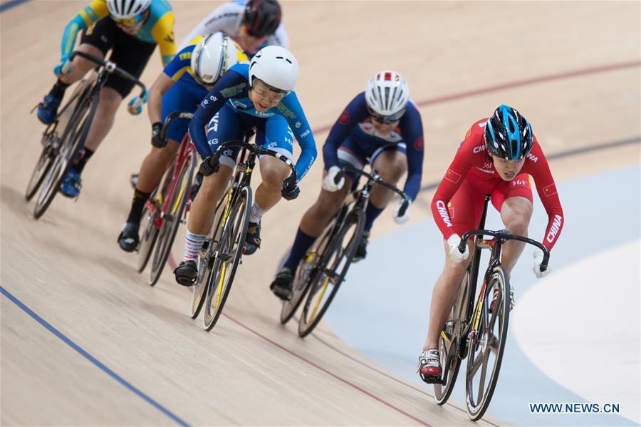 (SP)INDONESIA-JAKARTA-CYCLING-JUNIOR ASIAN TRACK CHAMPIONSHIP 2019-JUNIOR WOMEN'S KEIRIN-FINAL