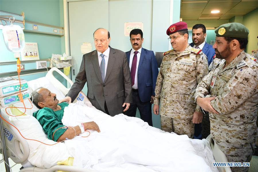 SAUDI ARABIA-RIYADH-YEMENI PRESIDENT-INJURED OFFICIALS-VISIT