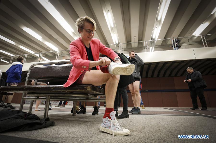 POLAND-WARSAW-NO PANTS SUBWAY RIDE