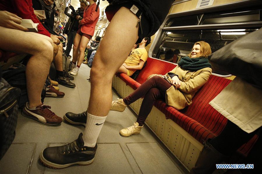 POLAND-WARSAW-NO PANTS SUBWAY RIDE