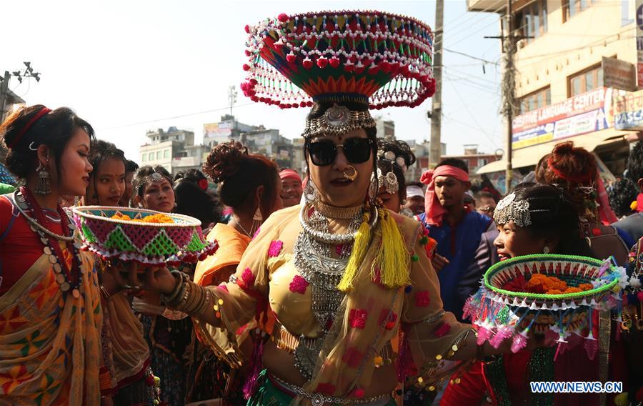 NEPAL-KATHMANDU-THARU COMMUNITY-MAGHE SANKRANTI FESTIVAL