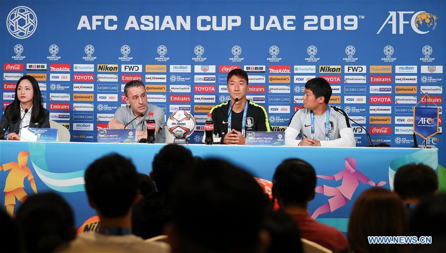 (SP)UAE-ABU DHABI-AFC ASIAN CUP-SOUTH KOREA-PRESS CONFERENCE