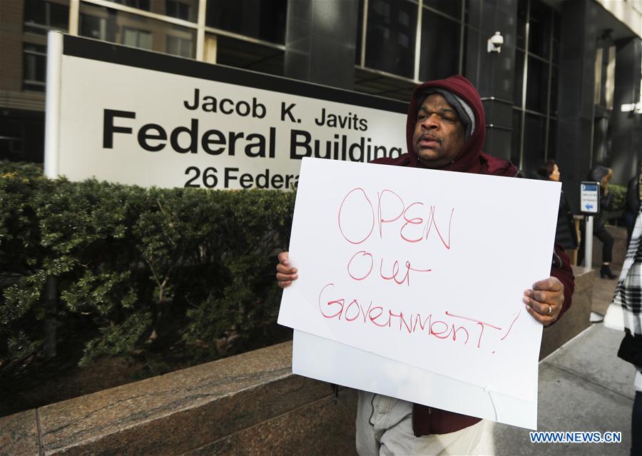 U.S.-NEW YORK-PARTIAL GOVERNMENT SHUTDOWN-PROTEST