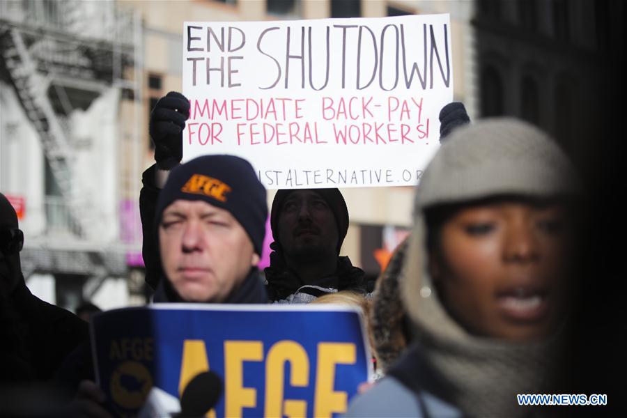 U.S.-NEW YORK-PARTIAL GOVERNMENT SHUTDOWN-PROTEST