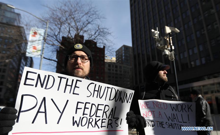 U.S.-NEW YORK-PARTIAL GOVERNMENT SHUTDOWN-PROTEST