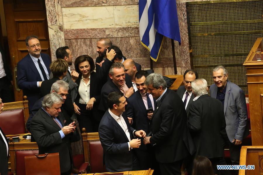 GREECE-ATHENS-GOVERNMENT-CONFIDENCE VOTE-WINNING