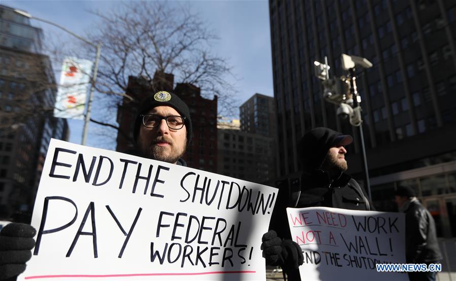 U.S.-NEW YORK-PARTIAL GOVERNMENT SHUTDOWN-PROTEST