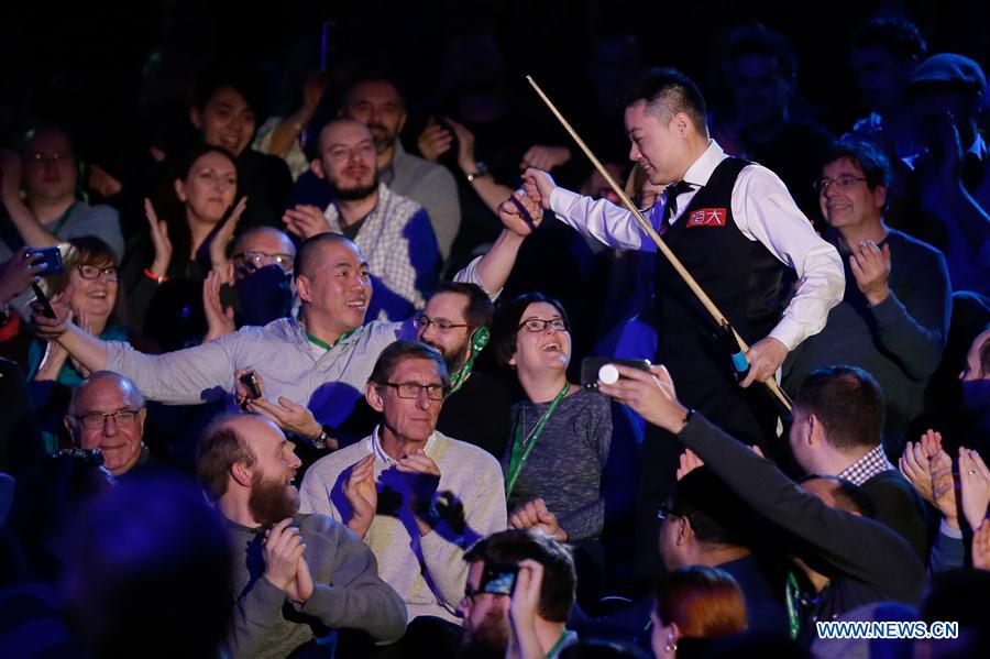 (SP) BRITAIN-LONDON-SNOOKER-MASTERS 2019-BRECEL VS DING