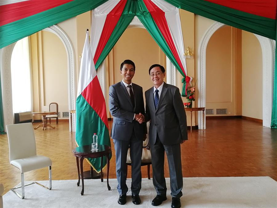 MADAGASCAR-ANTANANARIVO-PRESIDENT-CHINA-MEETING 