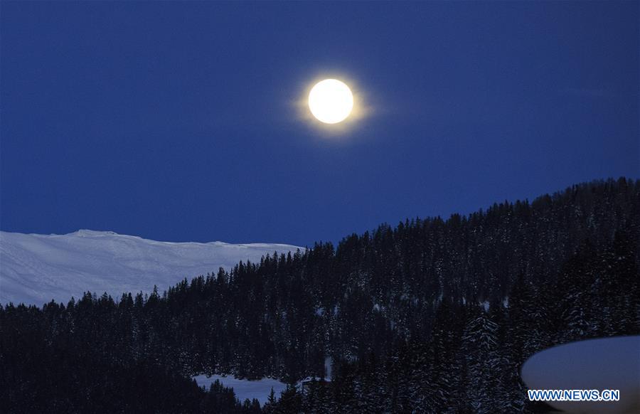 SWITZERLAND-DAVOS-SUPER MOON