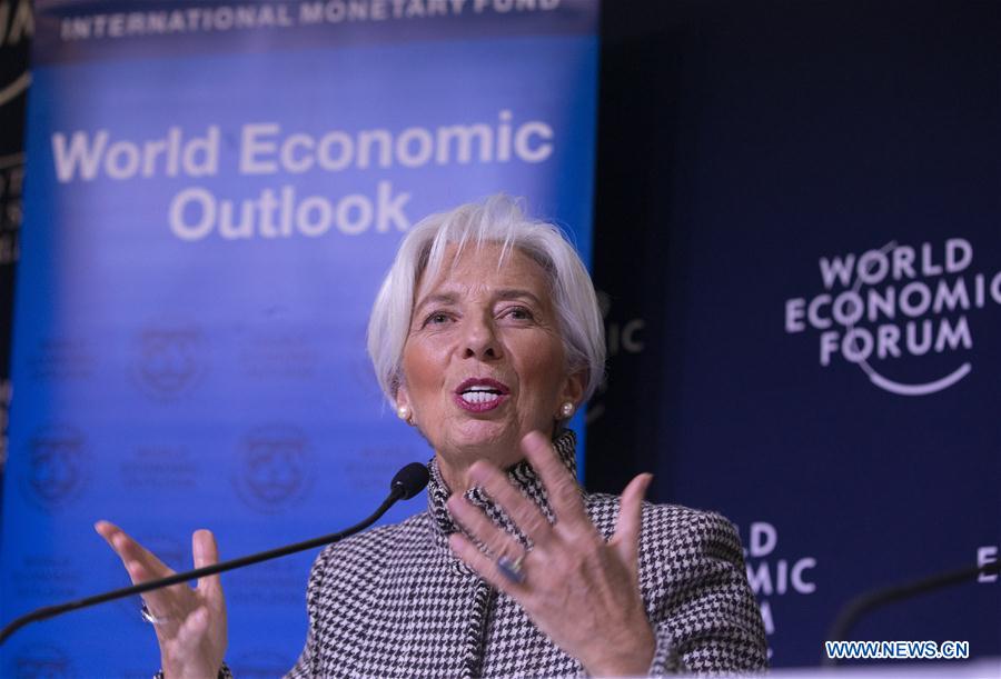 SWITZERLAND-DAVOS-IMF-WORLD ECONOMIC OUTLOOK-LOWER GROWTH FORECAST