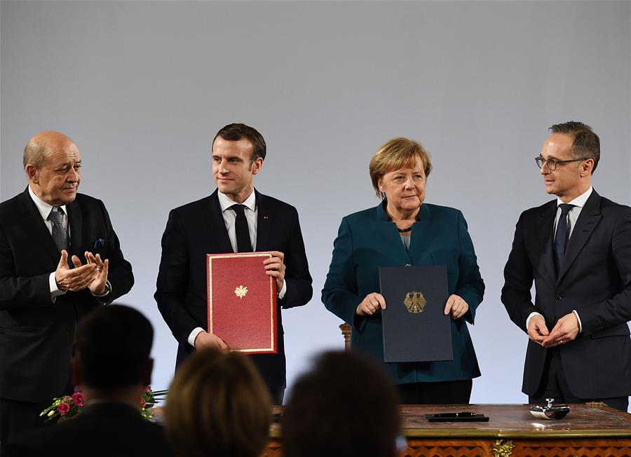 GERMANY-AACHEN-FRANCE-PEACEFUL TREATY-SIGNING CEREMONY