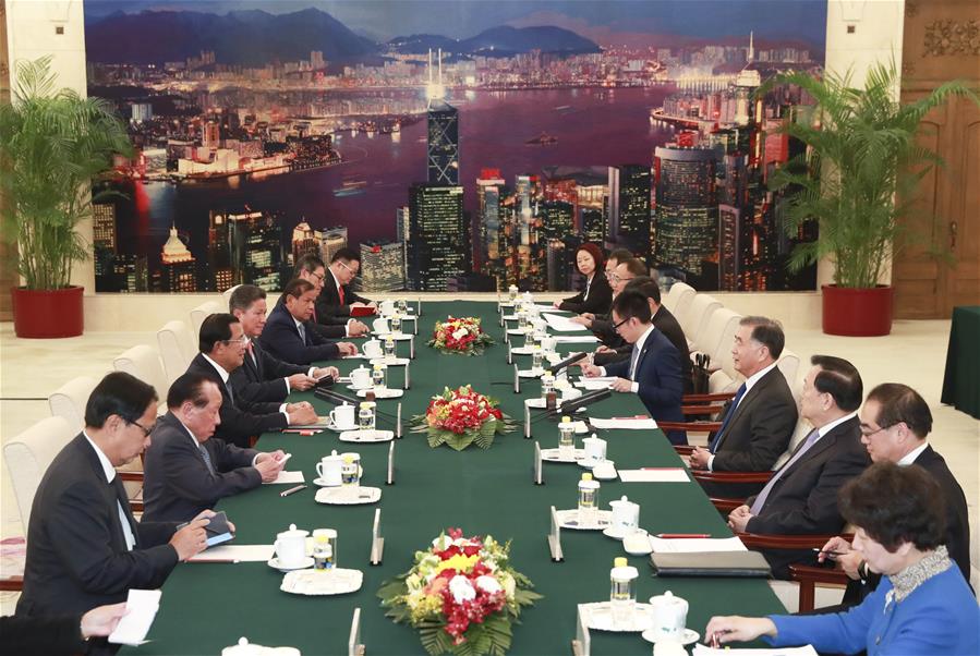 CHINA-BEIJING-WANG YANG-HUN SEN-MEETING (CN)