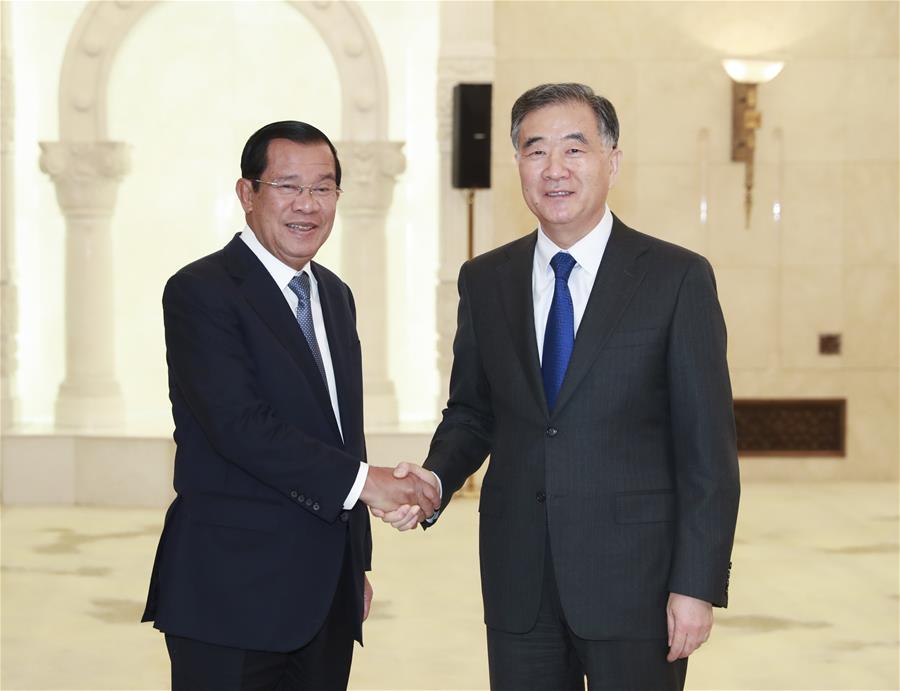 CHINA-BEIJING-WANG YANG-HUN SEN-MEETING (CN)