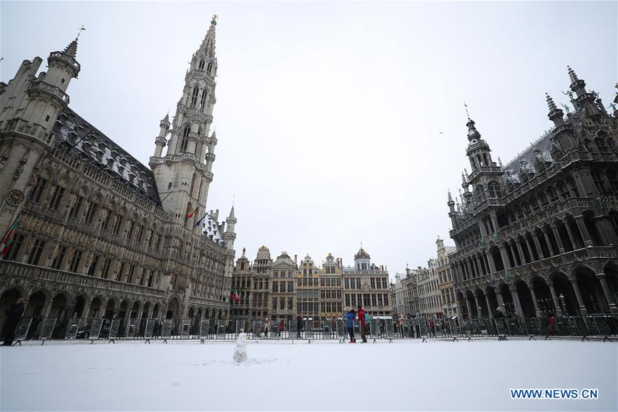 BELGIUM-BRUSSELS-SNOW