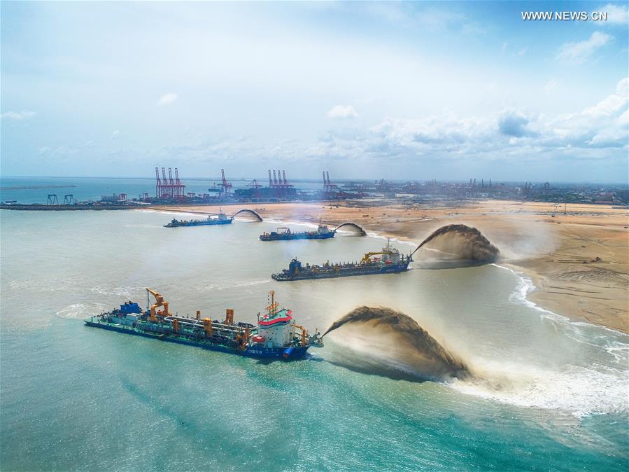Xinhua Headlines: A city to emerge from sea -- China, Sri Lanka jointly build "shining pearl of Indian Ocean"
