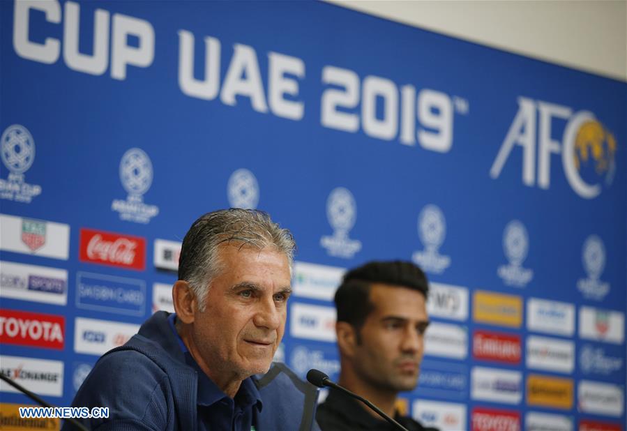 (SP)UAE-ABU DHABI-SOCCER-AFC ASIAN CUP-QUARTERFINAL-IRAN-PRE-MATCH PRESS CONFERENCE
